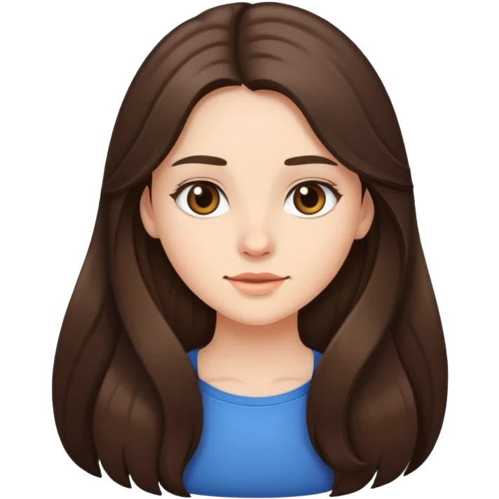 brunette girl whit long hair emoji