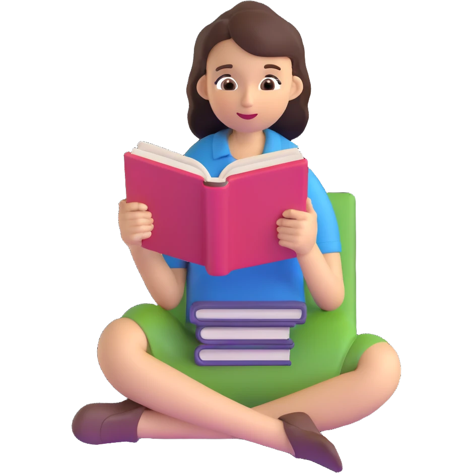 woman reading book emoji