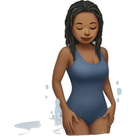 A womenmelting into a puddle emoji