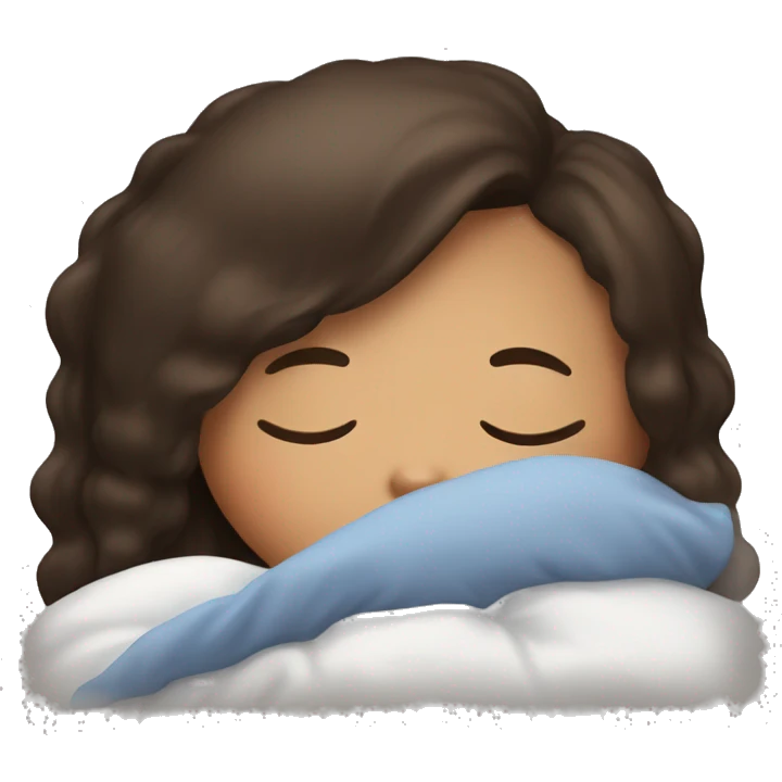 Brunette girl sleeping emoji