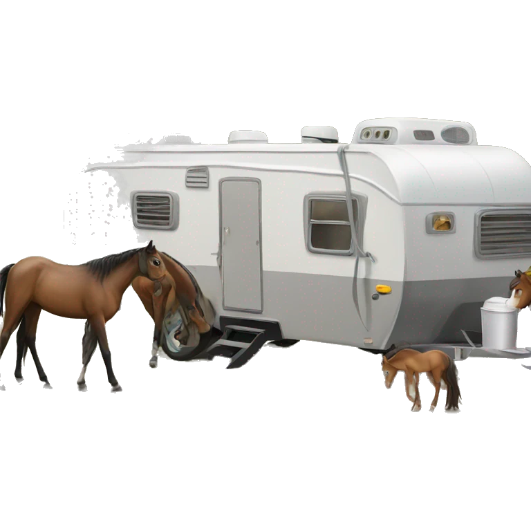Trailer park with horses emoji