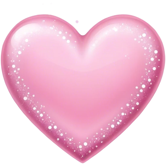 Baby pink love heart with sparkles  emoji