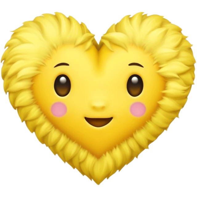 yellow heart with velvet texture emoji