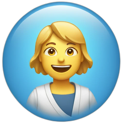 Rond bleu claire avec une confirmation à l’intérieur  emoji