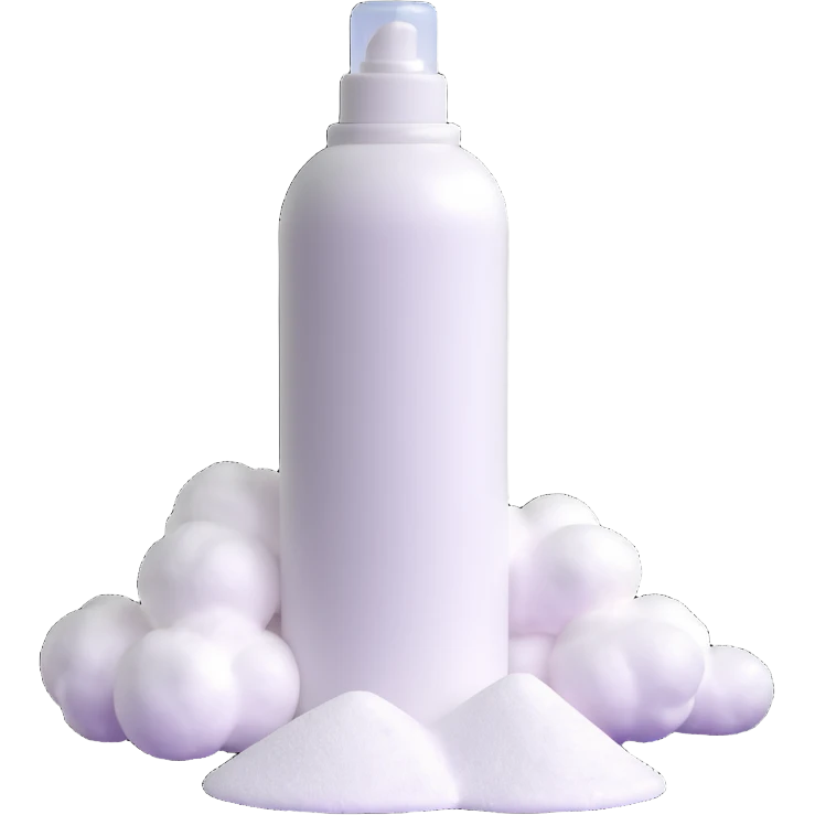 baby powder bottle with puff of white powder emoji