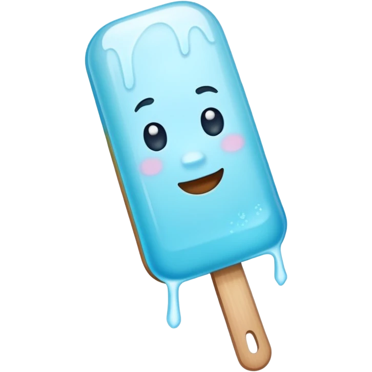 A Cyan popsicle food emoji