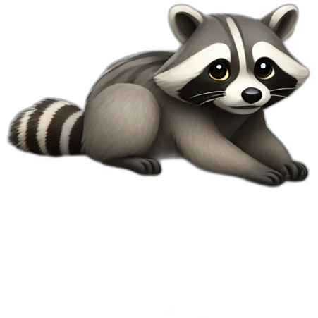 Racoon on a stone emoji