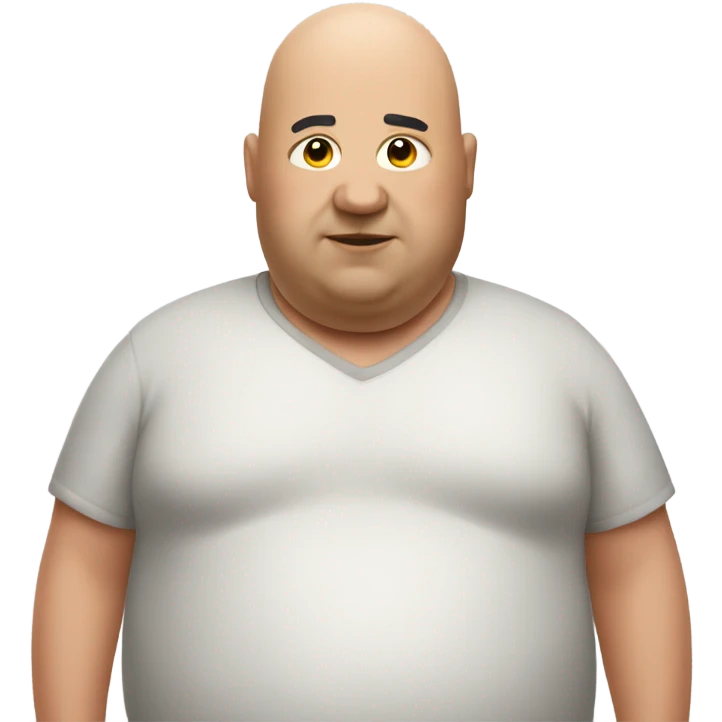 Bald fat man emoji