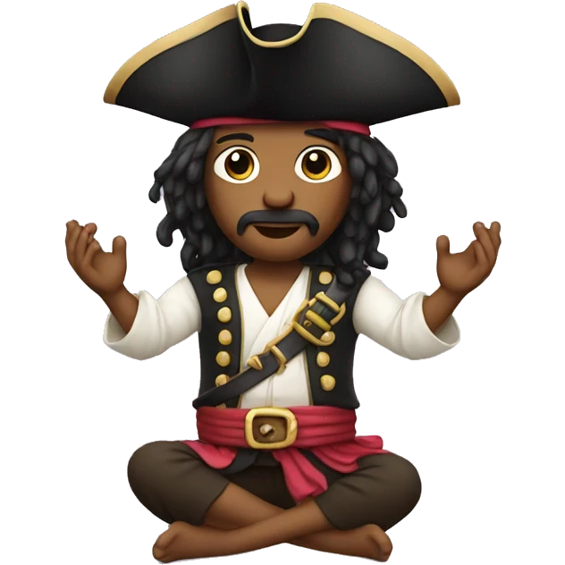 pirate in lotus pose emoji