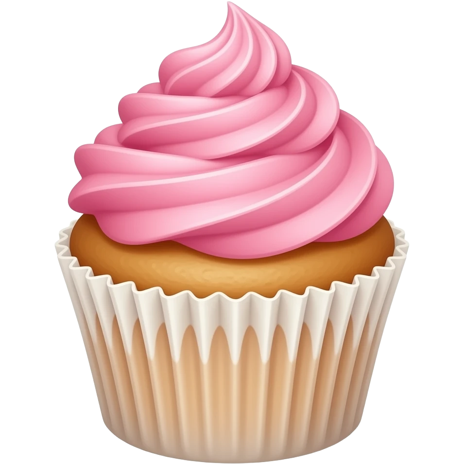 Cupcake with pink icing emoji