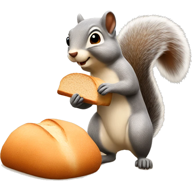 squirrel buying bread emoji