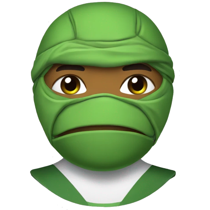 Mbappé with a ninja turtle mask emoji
