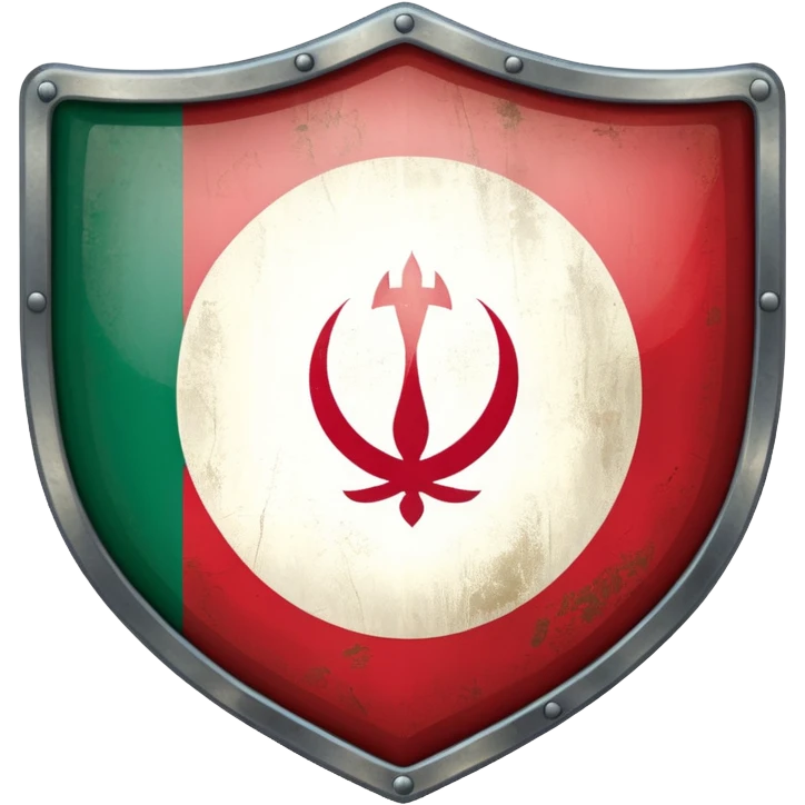 rectangular shield with the flag of Iran emoji