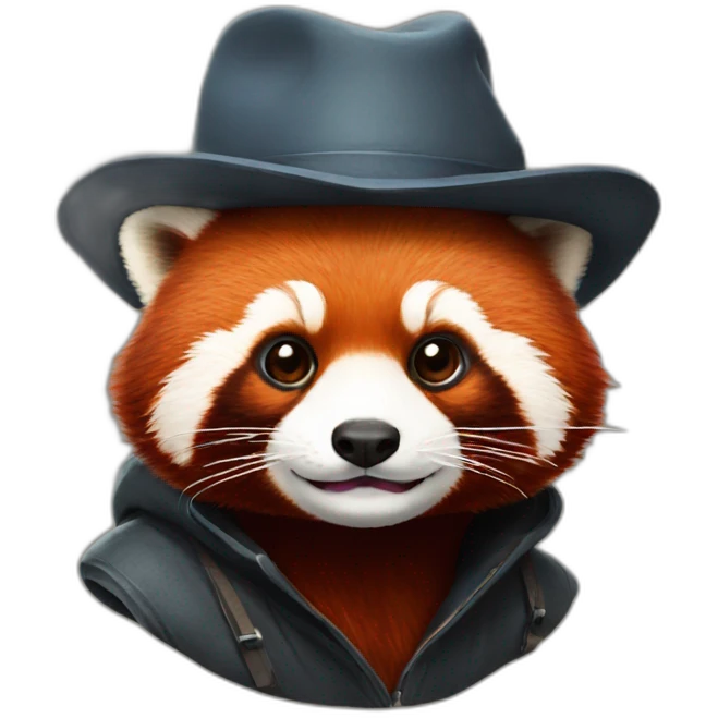 A red panda in a hat emoji