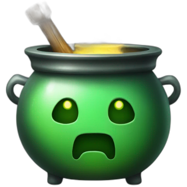 cauldron with green potion emoji