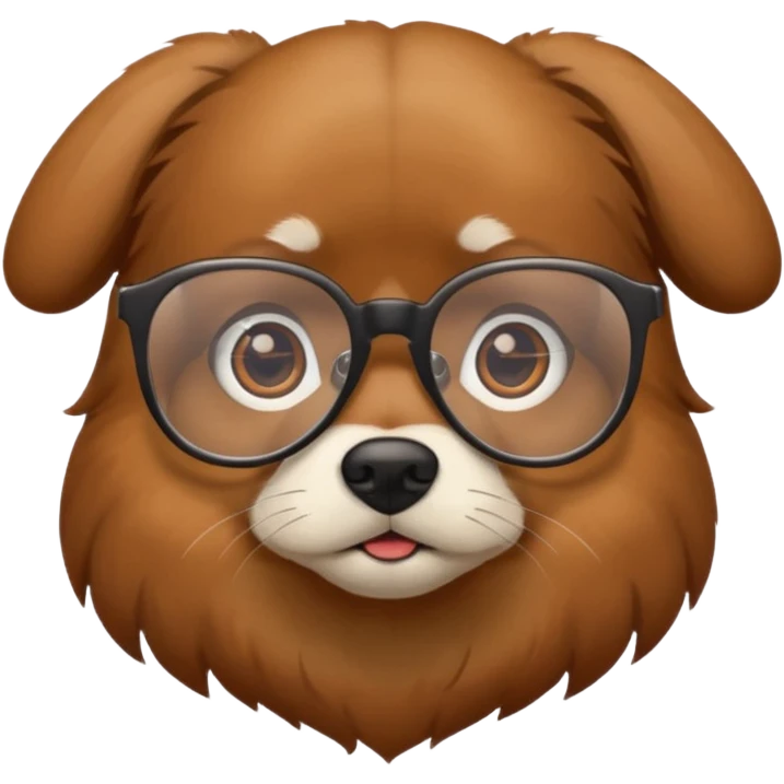 Perro con lentes emoji
