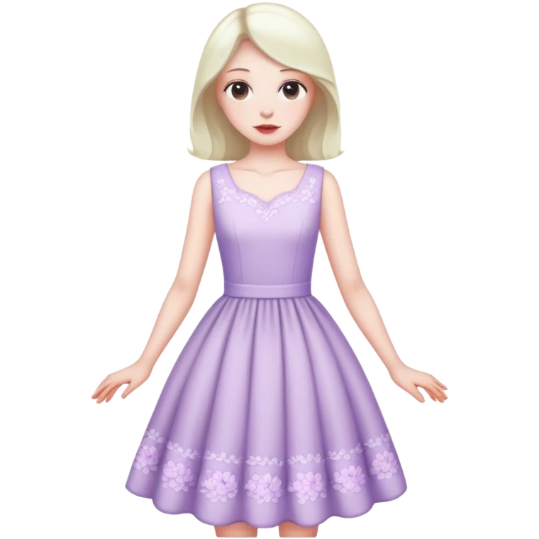 very pale almost white lavender rosy dress emoji