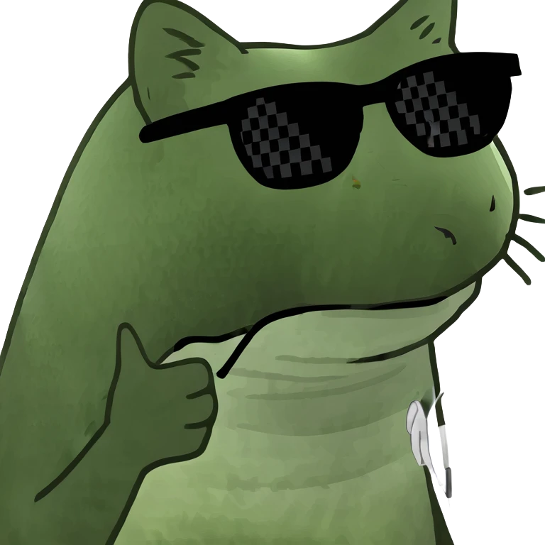 Cat with sunglasses emoji