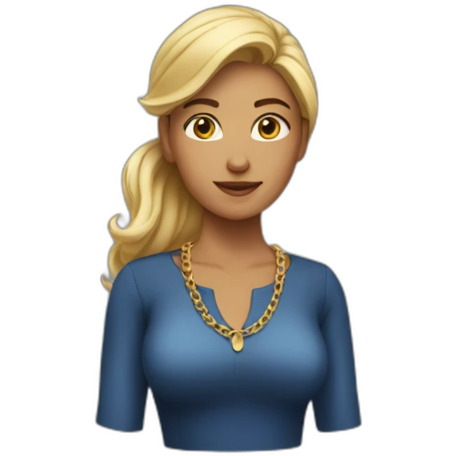 woman-wearing-only-a-neckless emoji