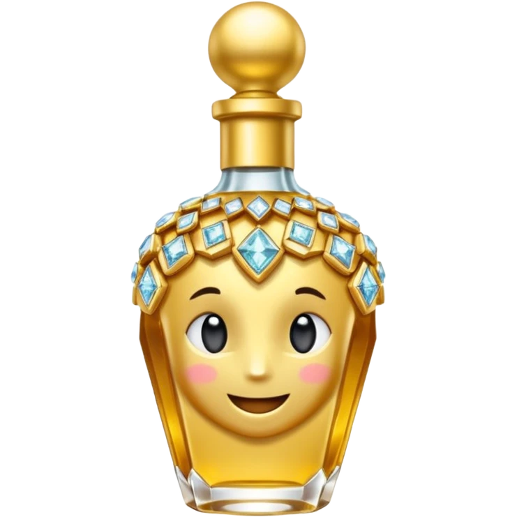 Biberón dorado con diamantes emoji