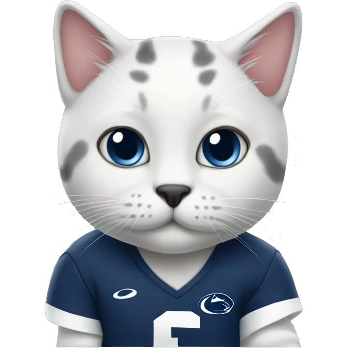 Cat wearing a penn state shirt  emoji