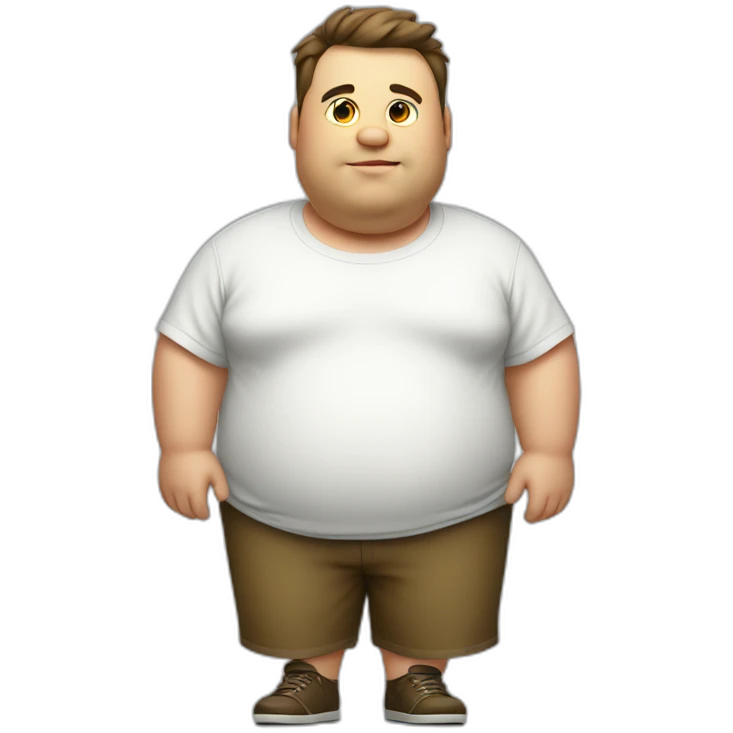 fat guy little shirt emoji