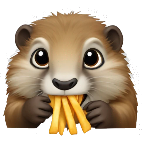Marmotte qui mange des frite  emoji