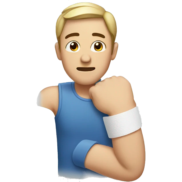 man with broken arm plaster emoji
