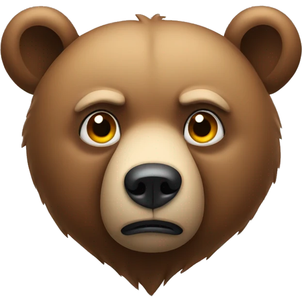 a bear looking sad emoji