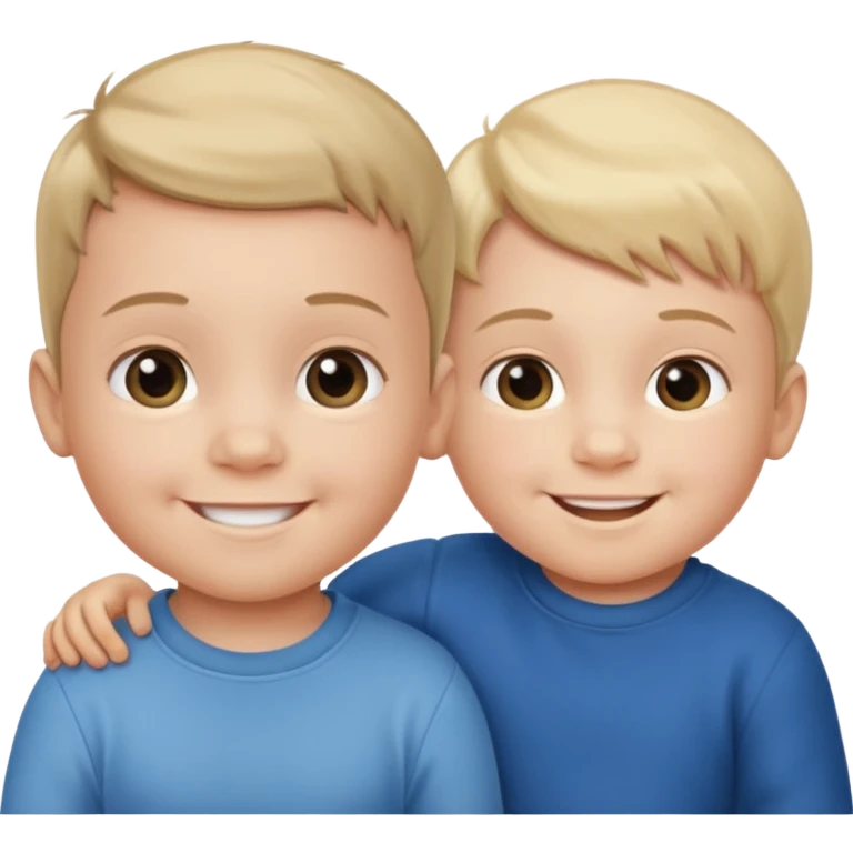 On the left side, it is half a photo of a baby, on the right side, it is half a photo of a young boy. Half baby half boy emoji