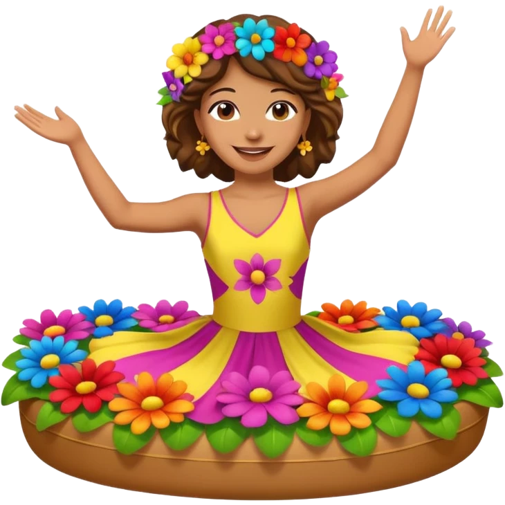 Dancer on the Flower float  emoji