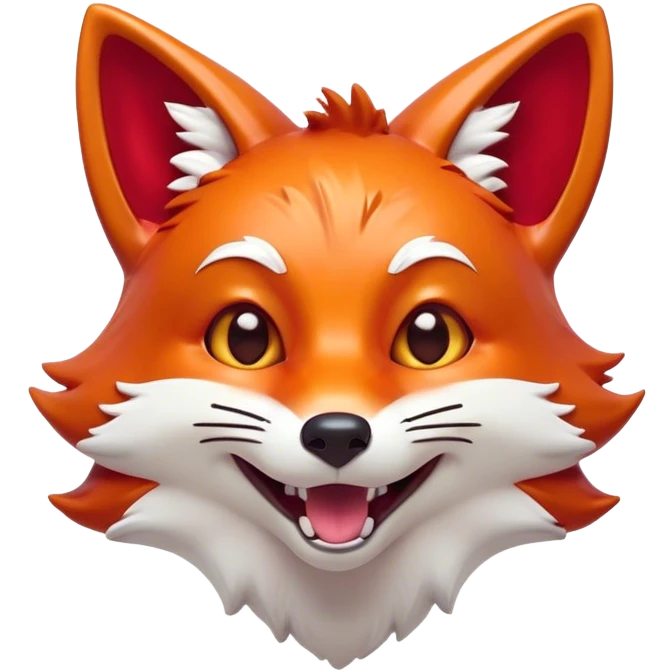 Cinematic Comical Fox Portrait Emoji, Head tilted dramatically with an exaggeratedly amused expression, featuring a striking red Fur with bold white patches and wide, expressive amber eyes filled with playful disbelief, Simplified yet hilariously expressive features, highly detailed, glowing with a slightly sassy glow, high shine, dramatic yet playful, stylized with an air of cheeky mischief, bright and endearing, soft glowing outline, capturing the essence of a spirited and over-the-top fox, so meme-worthy it feels like it could side-eye its way into woodland internet fame instantly! emoji