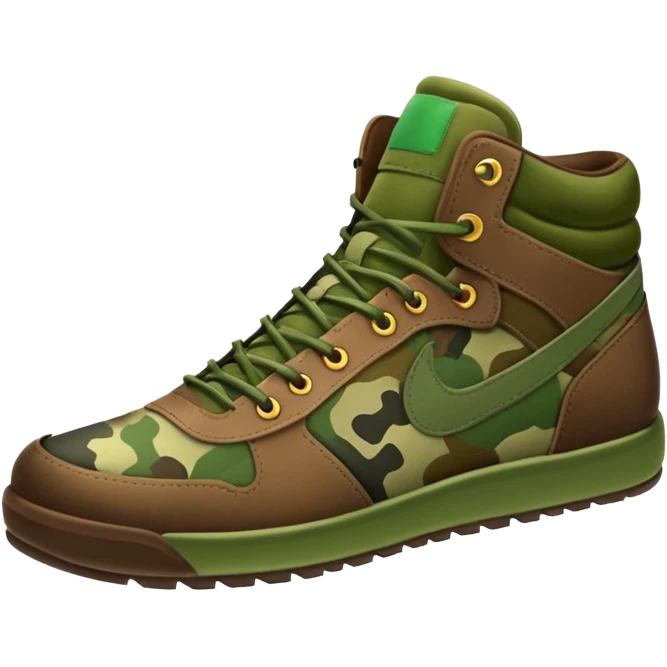 camouflage shoese emoji