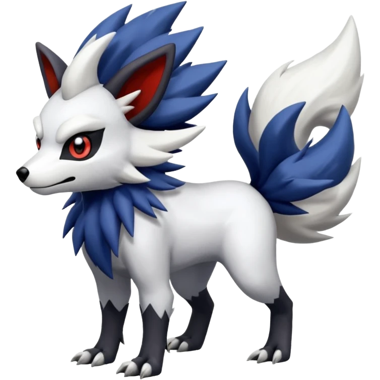 Lycanroc-Absol-Fakémon-hybrid-creature (full body)  emoji