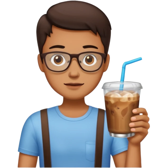 Shorts glass of iced coffee without cream emoji