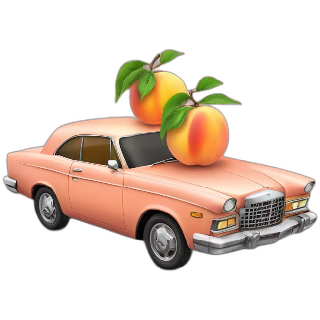 peach fruit with money on the car emoji