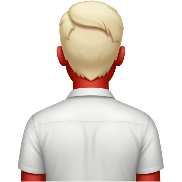 unidentified nongendered person standing ,view from the back emoji