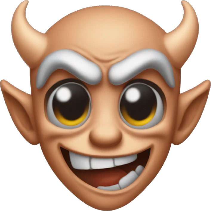 cartoony devil menace troublemaker emoji emoji