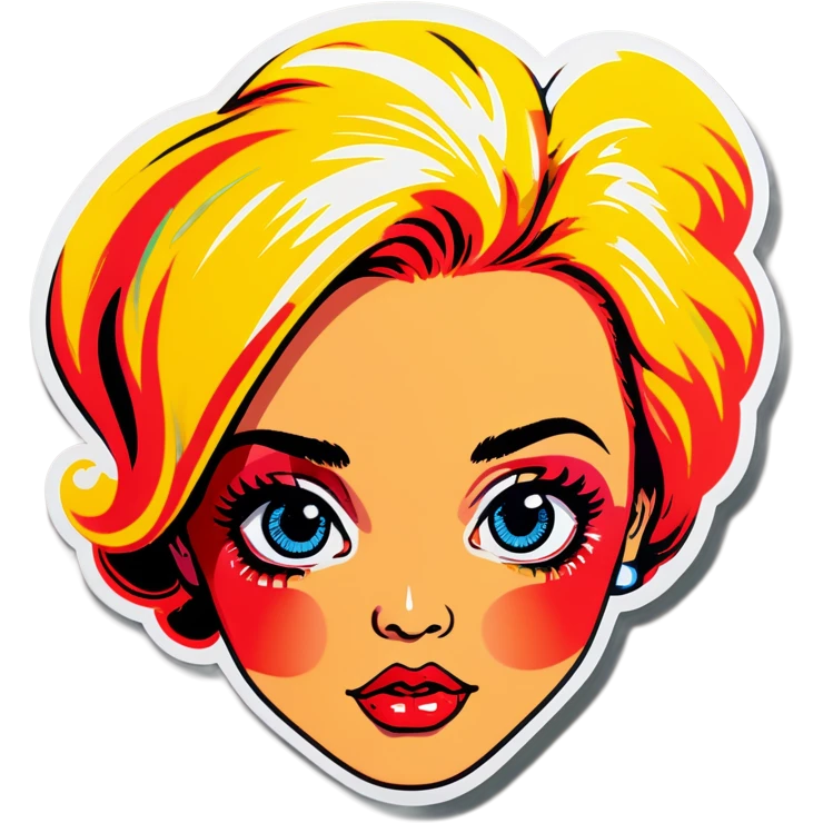 Pop art face  emoji