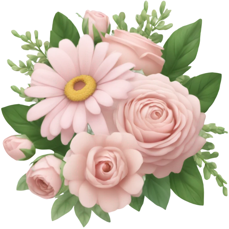 pale pink flower bouquet  emoji