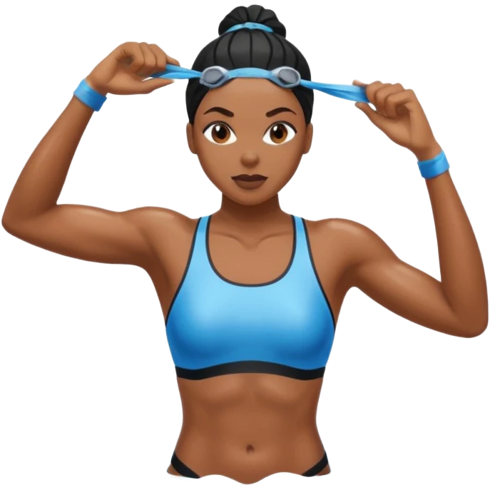 swimmer black woman emoji