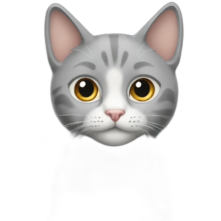 grey cat with sheba package emoji