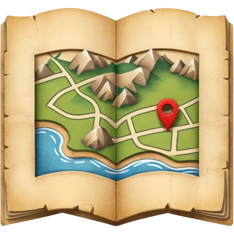 paper map emoji