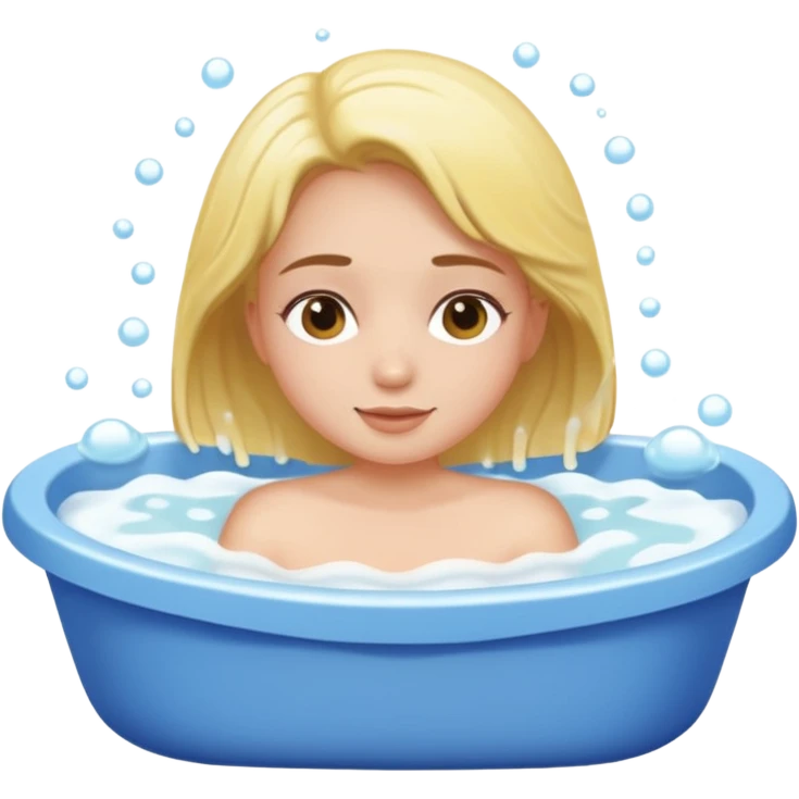 Menina tomando banho  emoji