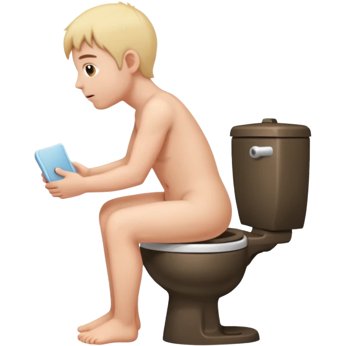 Pooping on a toilet without pants  emoji
