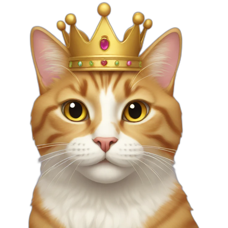 Cat with crown emoji