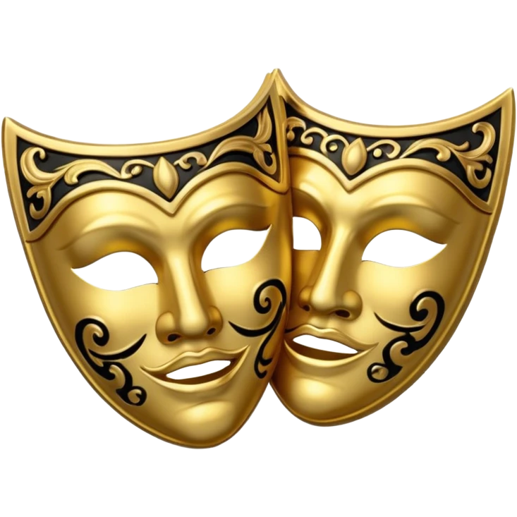 Tragedy and comedy mask emoji
