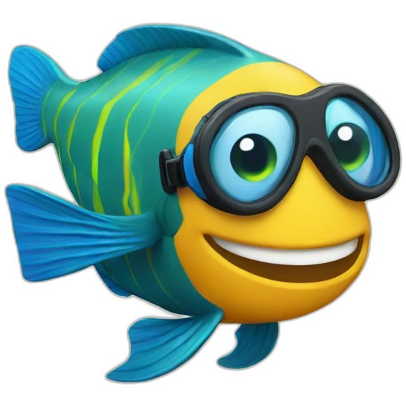 a fish with a snorkel emoji