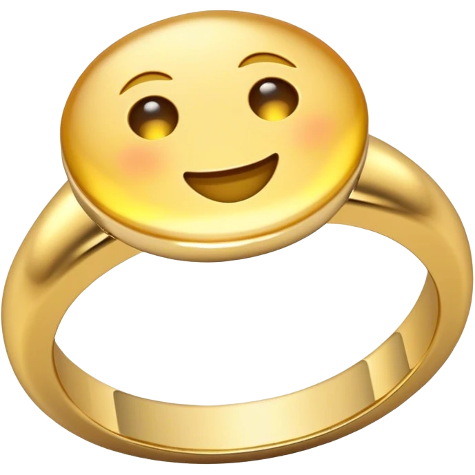 Plain gold brand ring emoji