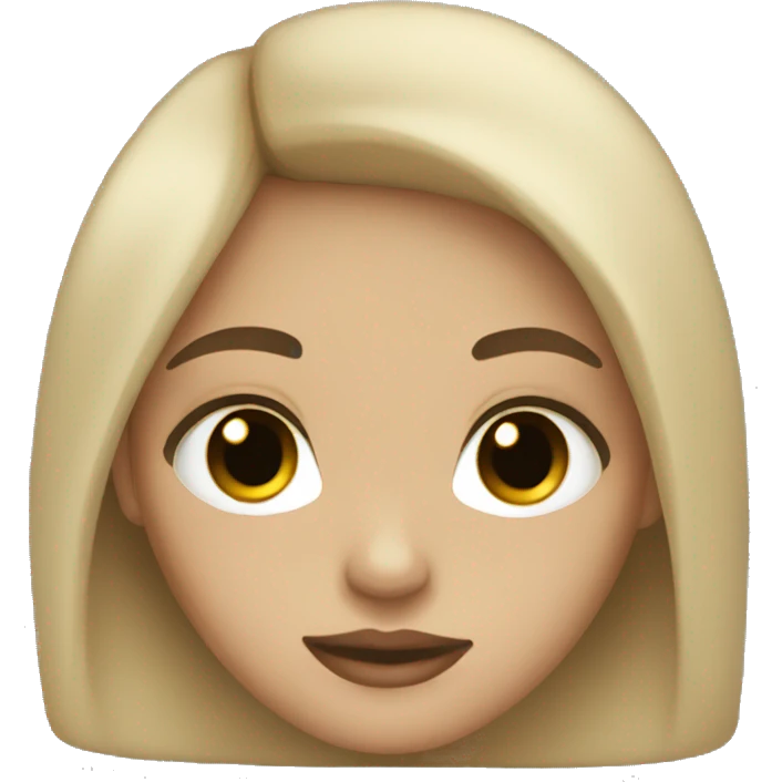 light skinned girl with black cu hair and black eyes emoji